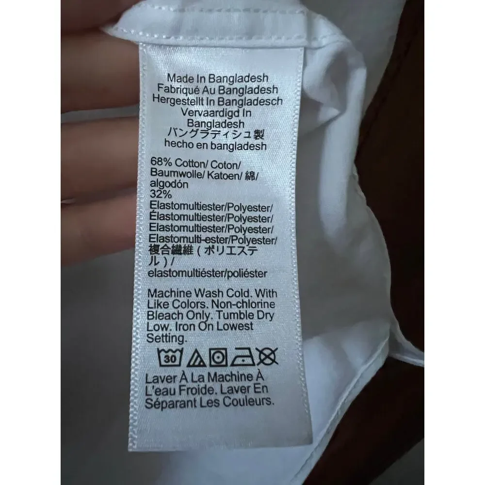 NWT J. Crew Men's Tailored Performance Bowery Dress Shirt Slim Fit White 17/35